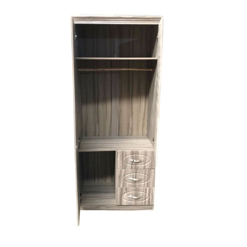 A wooden cabinet with four doors and two drawer, highlighting its elegant craftsmanship and functional storage.