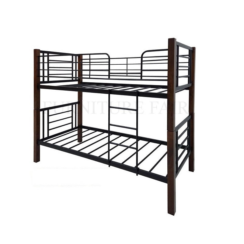 Brielle Wooden Post Single Over Single Bunk Bed