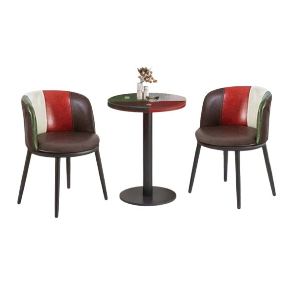 Contemporary coffee table with a wooden surface and sturdy metal legs, perfect for any modern living space.