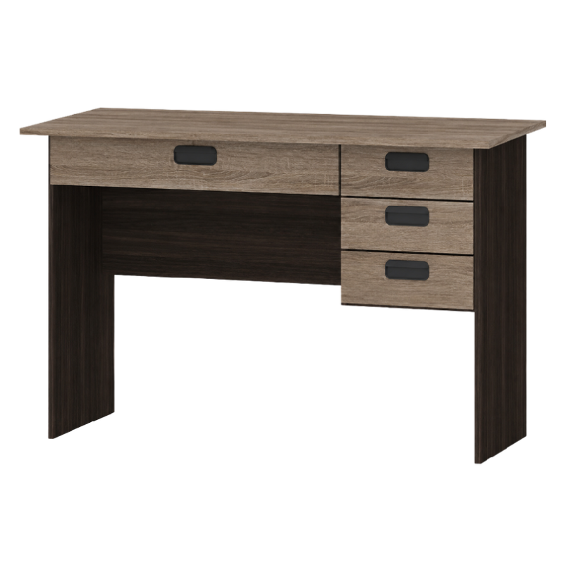 Roscoe Office Table with Lockable Center Drawer & 3-Drawer Pedestal, 120cm