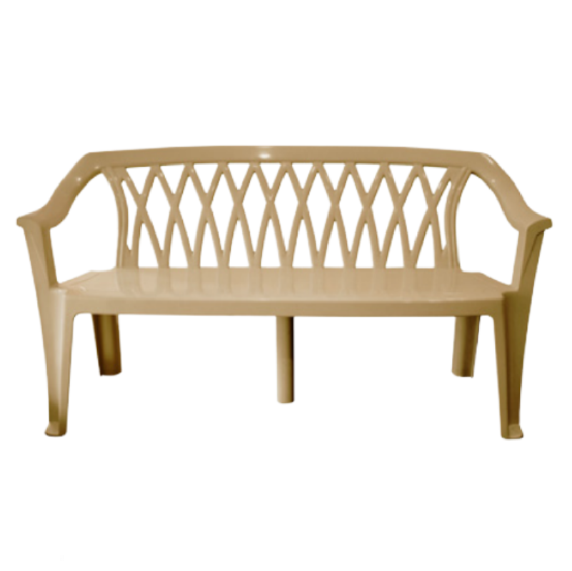 Cofta Diamond Monobloc Bench | 3-Seater | Durable Moulded Polypropylene Plastic