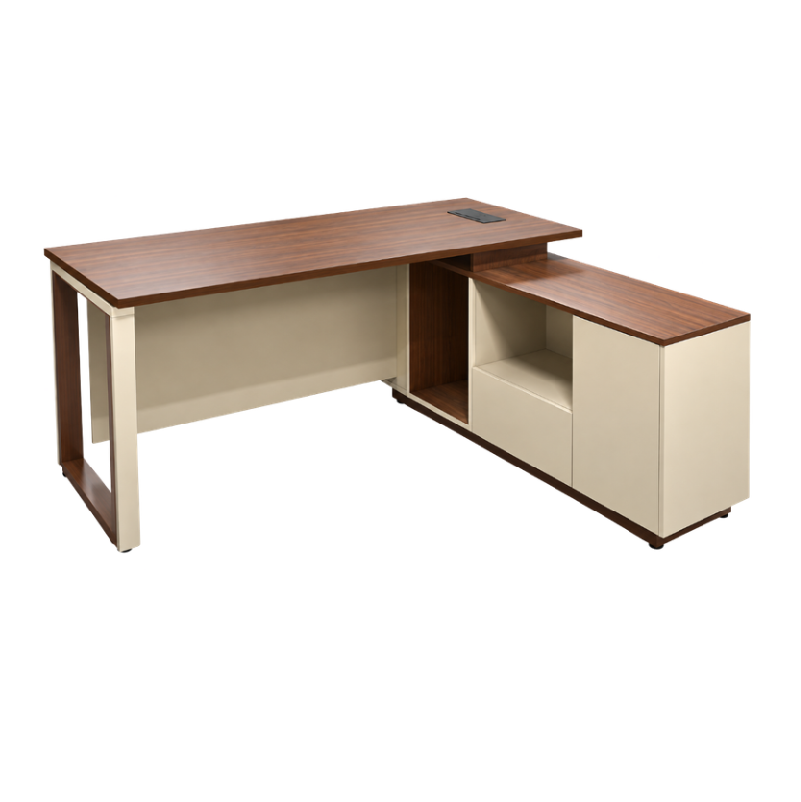 Malcolm L-Type Executive Table with Cabinet & Drawer, 160cm