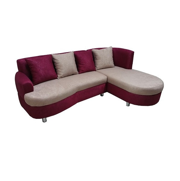 A stylish sectional sofa with an attached chaise, perfect for comfortable seating in contemporary interiors.