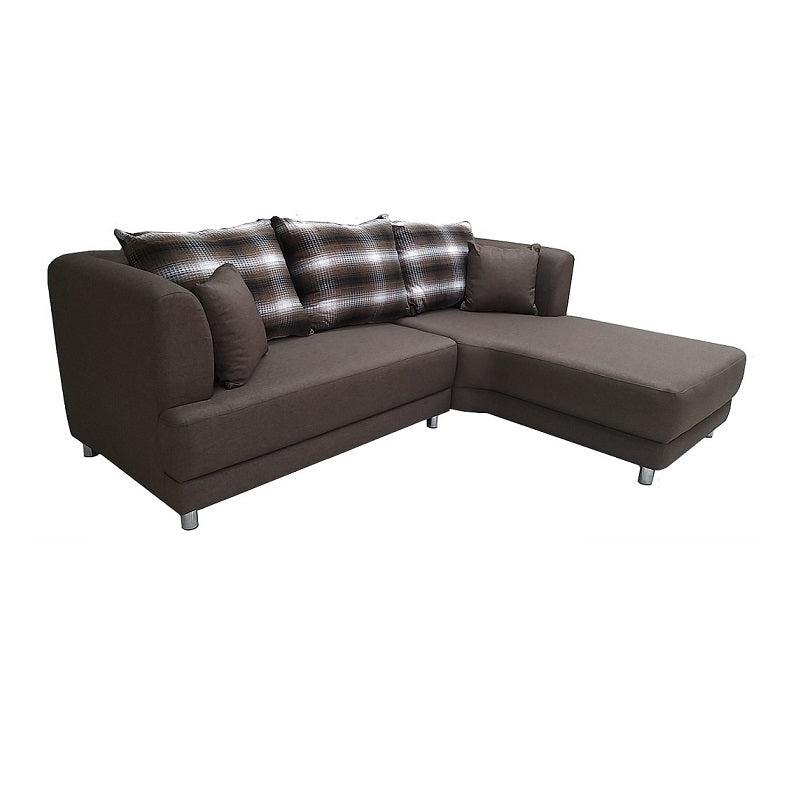 A stylish sectional sofa with an attached chaise, perfect for comfortable seating in contemporary interiors.