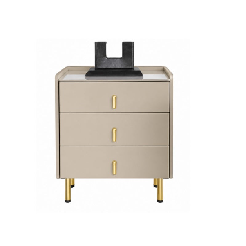 Jaxon Bedside Table | Sintered Top with 3 Drawers
