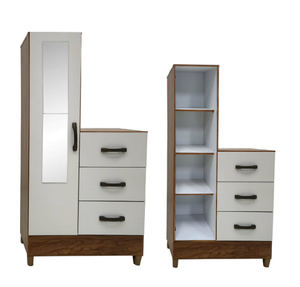 Citronella Single Door Wardrobe with Mirror & 3 Drawers