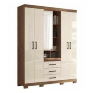 Newstar 5 Door Wardrobe with Mirror & 3 Drawers