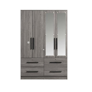 Perci 4 Door Wardrobe with Mirror
