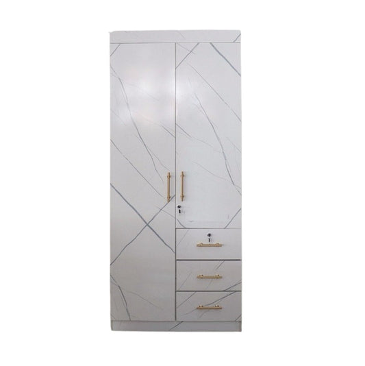 A wooden cabinet with four doors and two drawer, highlighting its elegant craftsmanship and functional storage.