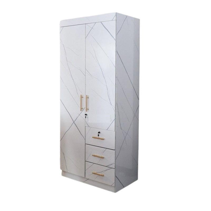 A wooden cabinet with four doors and two drawer, highlighting its elegant craftsmanship and functional storage.