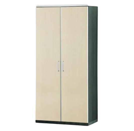 A wooden cabinet with four doors and two drawer, highlighting its elegant craftsmanship and functional storage.