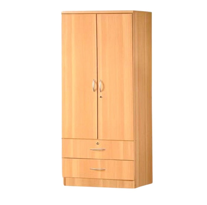 A wooden cabinet with four doors and two drawer, highlighting its elegant craftsmanship and functional storage.