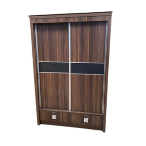 Isaac Sliding Door Wardrobe with 2 Drawers