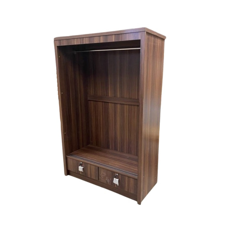 A wooden cabinet with four doors and two drawer, highlighting its elegant craftsmanship and functional storage.