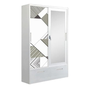 Benedict 2 Door Wardrobe with Mirror & Sliding Doors