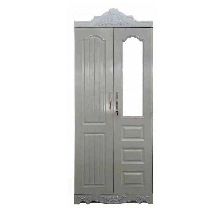 A metal door with  glass panels, surrounded by a classic  frame, showcasing craftsmanship and design.