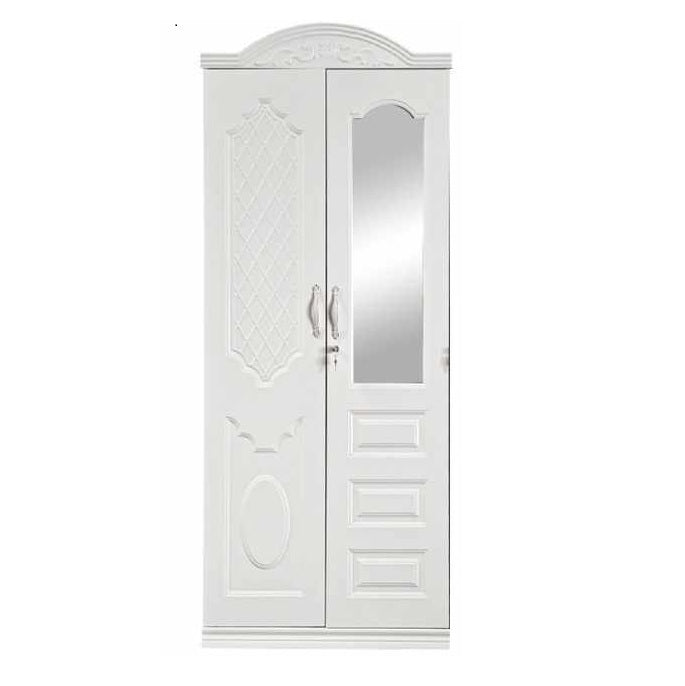 A metal door with  glass panels, surrounded by a classic wooden frame, showcasing craftsmanship and design.