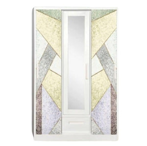 Bowie 3 Door Wardrobe with 1 Drawer, Mirror & Built-In Vault
