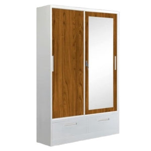 Boden 2 Door Wardrobe with 2 Drawers, Built-In Vault & Sliding Doors