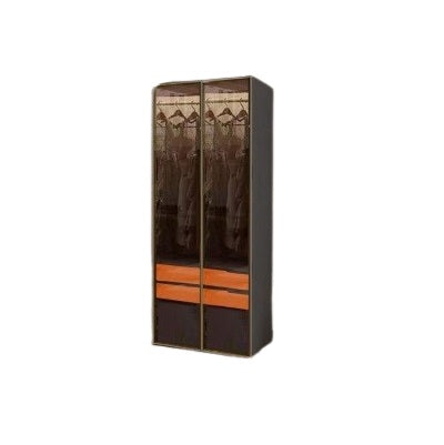 Wardrobe with two doors and two drawers, providing practical storage solutions in a modern design.