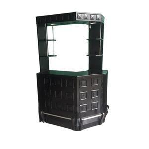 Caleb Wooden Bar Counter with Storage & Lighting