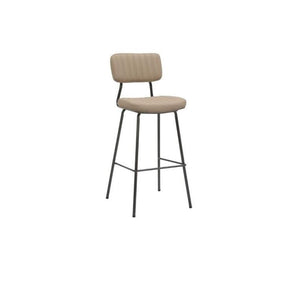 Lenox Bar Stool | Leatherette Upholstered Seat with Metal Legs & Footrest