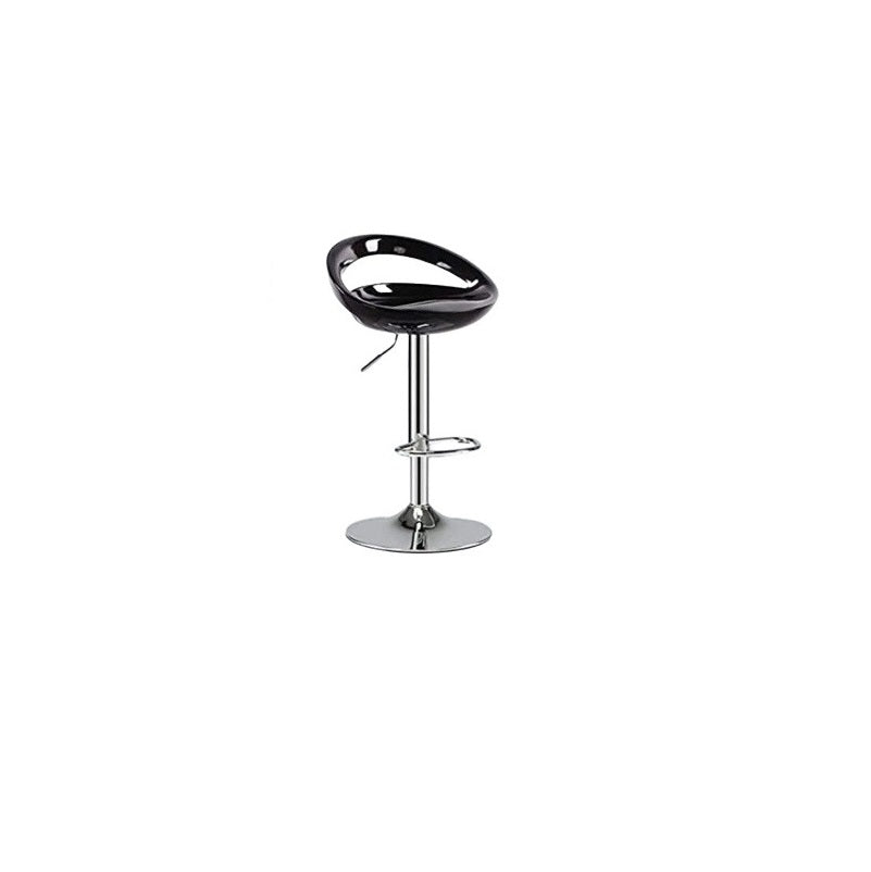Niko Adjustable Swivel Bar Stool | Moulded Plastic Seat with Chrome-Plated Metal Base
