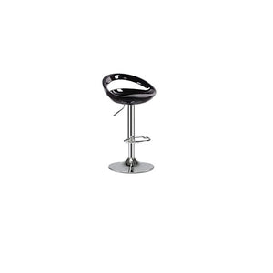 Niko Adjustable Swivel Bar Stool | Moulded Plastic Seat with Chrome-Plated Metal Base
