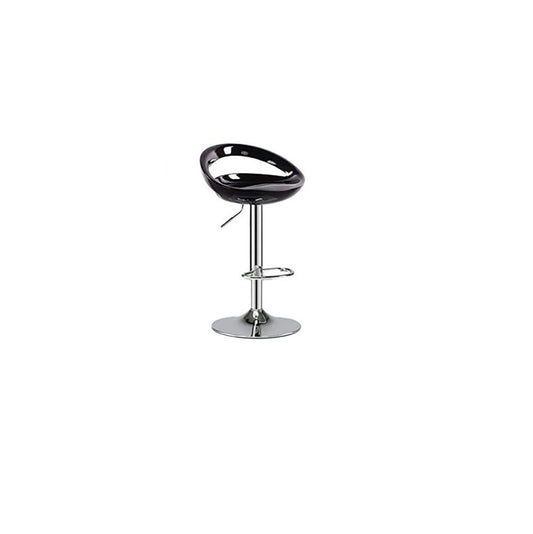 Niko Adjustable Swivel Bar Stool | Moulded Plastic Seat with Chrome-Plated Metal Base