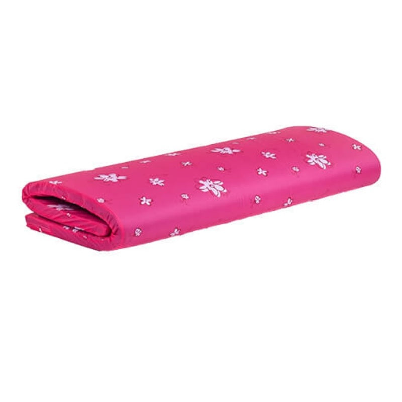 Perfect for afternoon naps and playtime with the kids, this cushioned mat easily unfolds for convenience.