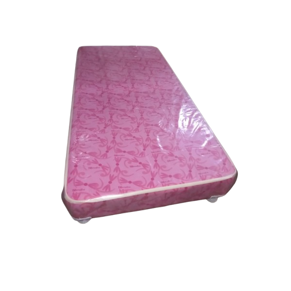 A bed box with a smooth  cover, designed for comfort and aesthetic appeal in a bedroom setting.