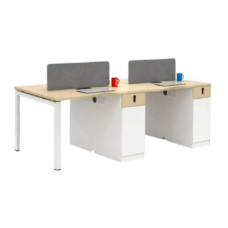 Cash 4-Person Workstation Desk with Divider, 240cm × 120cm