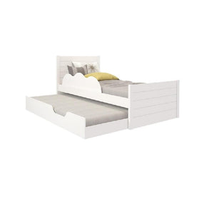 Elza Wooden Bed Frame with Pull-Out for Single Size Bed