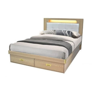 Kezo Upholstered Bed Frame with Storage for Double to King Size Beds