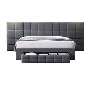 Alden Upholstered Bed Frame with Storage for Queen Size Bed