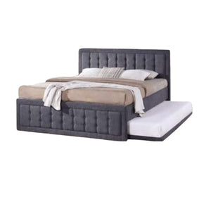 Alfie Upholstered Bed Frame with Pull-Out Trundle for Queen Size Bed