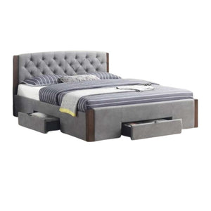 Kim Upholstered Bed Frame with Storage for Queen Size Bed