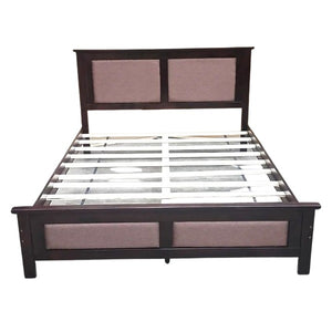 Grace Wooden Bed Frame with Upholstered Panels for Queen Size Bed