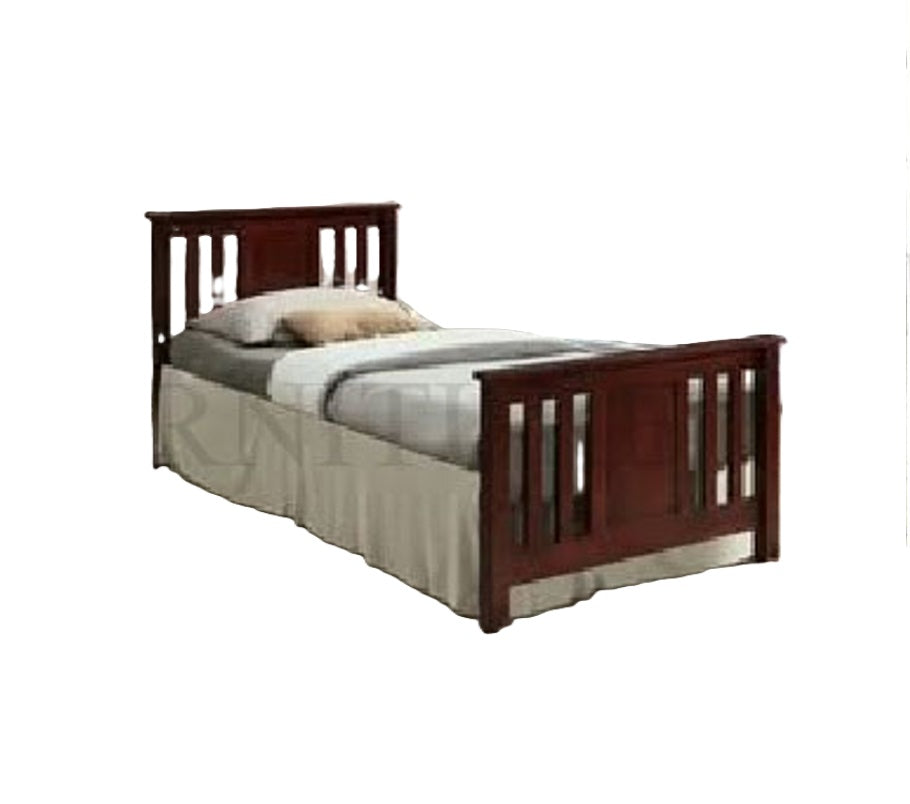 Mustard Wooden Bed Frame for Queen Size Bed