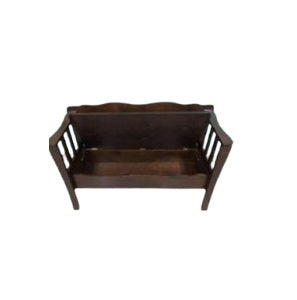 Jack Wooden Storage Bench with Mahogany Finish