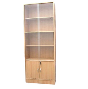 Edmund 4-Tier Sliding Glass Door Bookcase with Storage Cabinet, 60cm