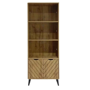 Dmitri 3-Tier Glass Door Bookcase with Storage Cabinet, 70cm