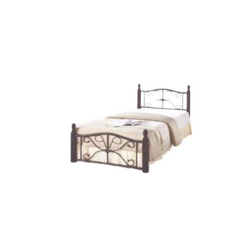 A stylish bed with a durable metal frame and headboard, designed to add a modern touch to your sleeping space.