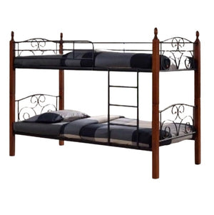 Anders Wooden Post Single Over Single Bunk Bed