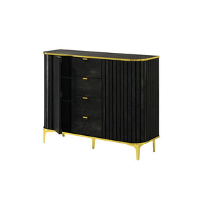 Tulip07 119cm Chest of Drawers | 2 Door Cabinet with 4 Drawers