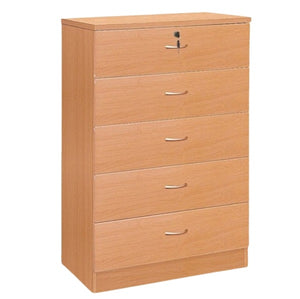 Joseph 80cm Chest of Drawers | 5 Drawer Cabinet with Lock & Key