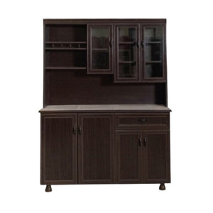 Josephine 142cm Kitchen Cabinet | 7 Door Cabinet with Drawer & Open Storage