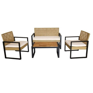 Mao 2-1-1 Outdoor Conversation Set with Coffee Table
