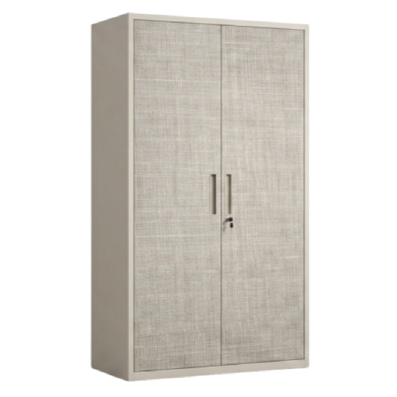 Albireo 2 Door Steel Wardrobe with Lockable Compartment & Shelves