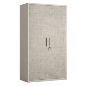 Albireo 2 Door Steel Wardrobe with Lockable Compartment & Shelves